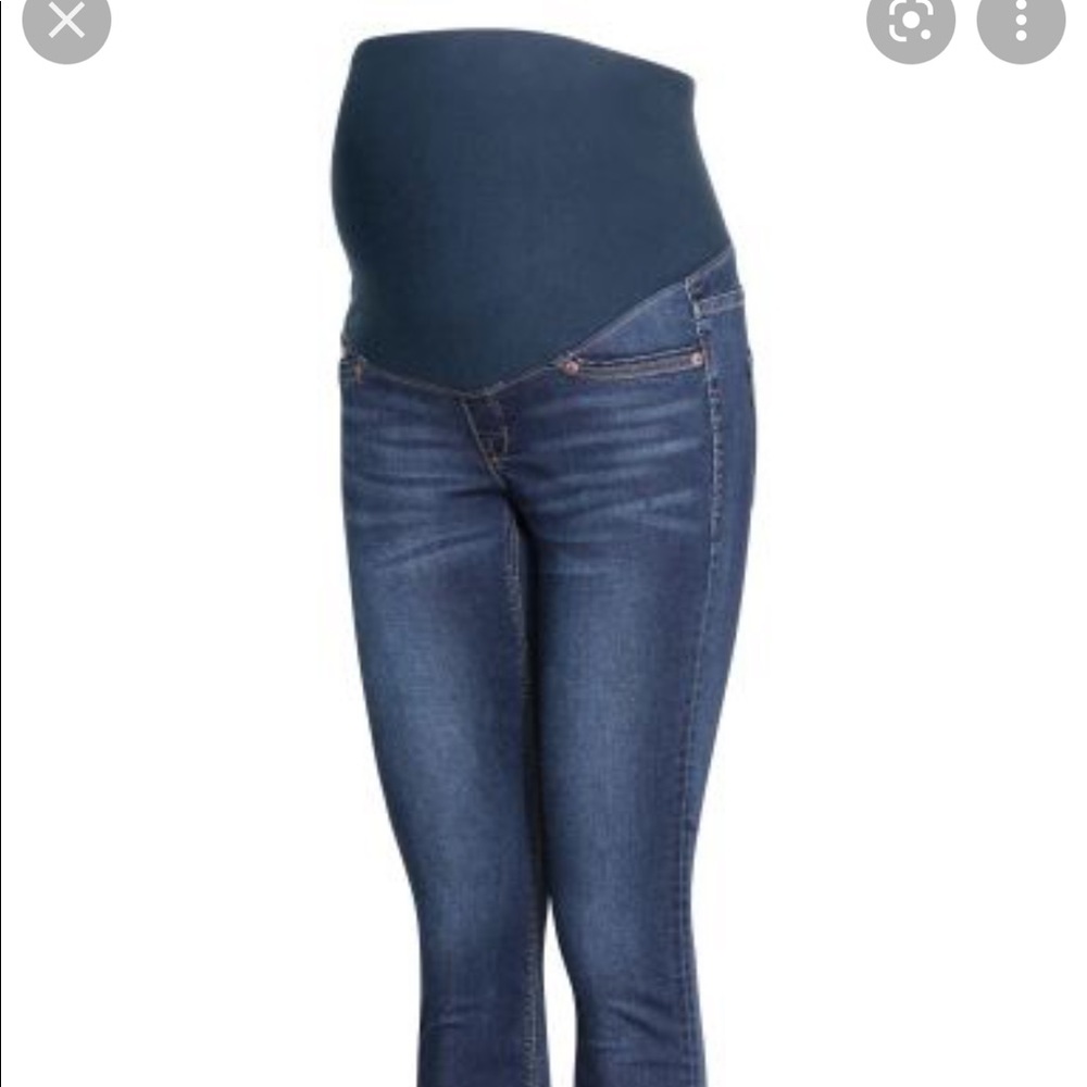❌SOLD❌ H&M Mama Super Skinny High Rib Maternity Denim Size 10 Jeans Medium Wash - Picture 6 of 7